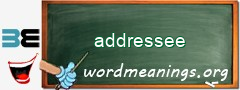 WordMeaning blackboard for addressee